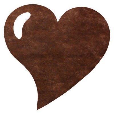 Dco de table Baptme  - Paquet 50 Sets de Table Jetable Coeur Chocolat  : illustration