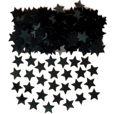 Dcoration de Table Mariage  - Confettis De Table Etoiles Noir Mtallis 14 Gr : illustration