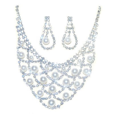 Parures de mariage en cristal  - Parure Perle Bijoux Mariage 