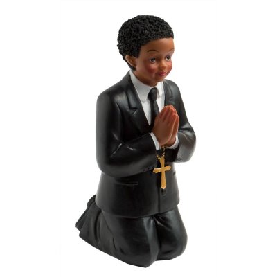 Contenant dragees pour communion  - Figurine Sujet Communiant Couleur Agenouill : illustration