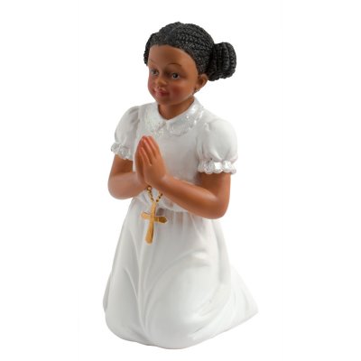 Contenant dragees pour communion  - Figurine Sujet Communiante Couleur Agenouille : illustration