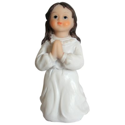 Décoration de Fête, Anniversaire, Mariage, Baptême  - Figurine Sujet de Communion : jeune fille communiante ... : illustration