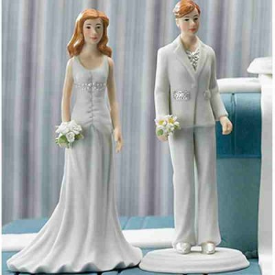 Dcoration de Salle de Mariage  - Figurine lesbienne pour gteau mariage -  : illustration