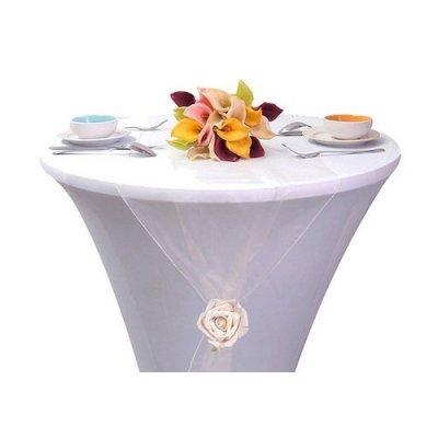 Dcoration de Table  - Chemin de table organza ivoire : illustration