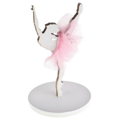 Dco de table Communion  - Marque place ballerine silhouette de danseuse : illustration