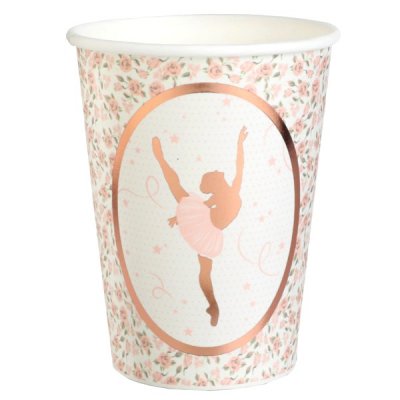 Dco de table Baptme  - Gobelets Danseuse Ballerine ( Lot de 10 ) : illustration