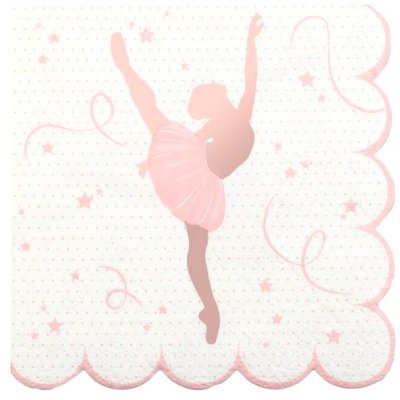 Dcoration de Table  -  Serviette en Papier Danseuse Ballerine ( Lot de 20 ... : illustration