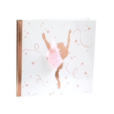 Dco de table Communion  - Livre d'or danseuse ballerine rose gold : illustration