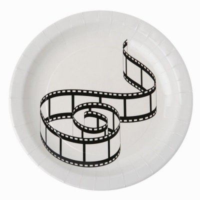 Vaisselle Jetable  - 10 assiettes cinma ( Lot de 10 pices ) : illustration