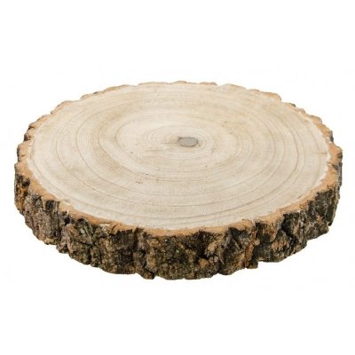 Dcoration de Baptme  - Rondin de bois naturel ( diam  24-28cm ) : illustration