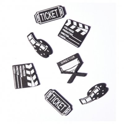 Confettis de table  - Confettis de table Cinma en bois x 16 pices   : illustration