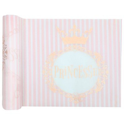 Dco de table Baptme  - Chemin de table Princesse 28 cm x 3 m : illustration