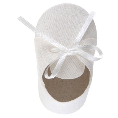 Dcoration de Table Mariage  - Contenants drages baptme chaussons coton blanc (lot ... : illustration