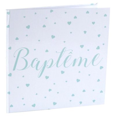 Dco de table Baptme  - Livre d'or Baptme vert menthe : illustration