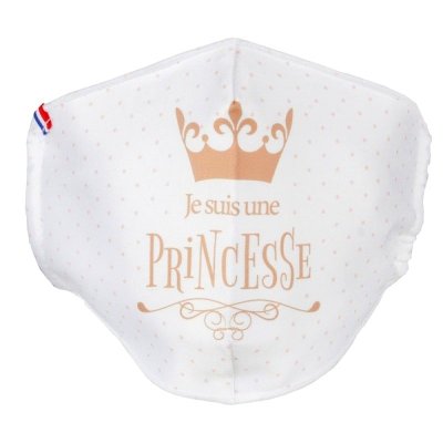 Masque lavable tissu  - Masque lavable tissu imprimé Princesse : illustration