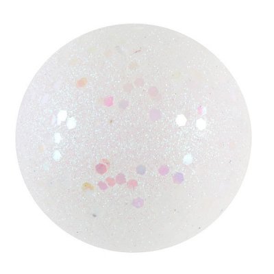 Confettis de table  - Mini boule paillete blanche 1 cm par 50 pices : illustration