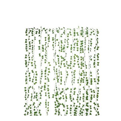 Décoration de Salle de Mariage  - 10 guirlandes feuilles de lierre vertes 2.10m : illustration