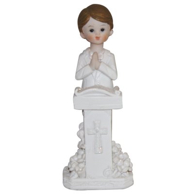 Décoration de Fête, Anniversaire, Mariage, Baptême  - Figurine Communion Garçon 11,5 cm : illustration