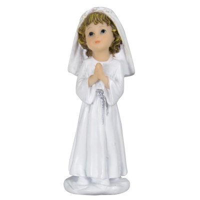 Dcoration de Fte, Anniversaire, Mariage, Baptme  - Figurine Communion Fille 10 cm : illustration