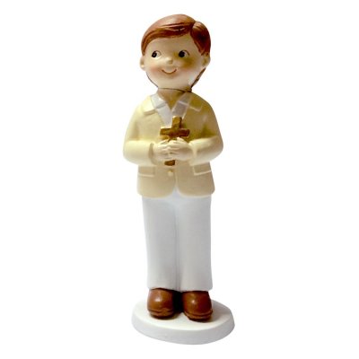 Figurines de Communion  - Figurine sujet communiant souriant : illustration