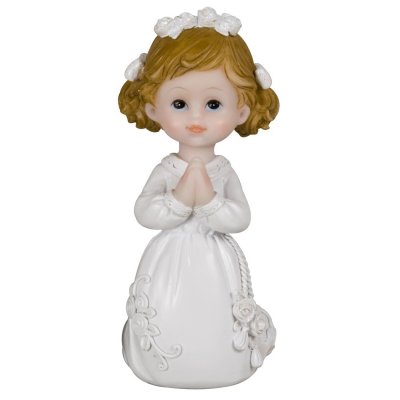 Dcoration de Communion  - Figurine Sujet de Communion Fille Agenouille : illustration