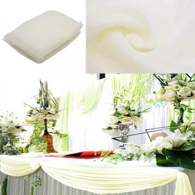 Chemin de Table Mariage  - Rouleau organza ivoire pour dcorations de mariage ... : illustration