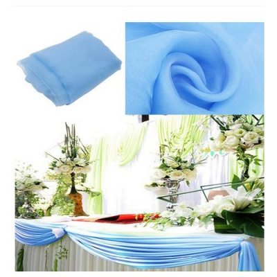 Dcoration de Fte, Anniversaire, Mariage, Baptme  - Rouleau organza bleu clair pour dcoration de mariage ... : illustration