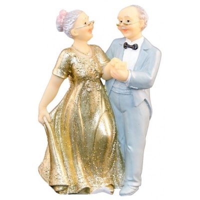 Dcoration de Table  - Figurine couple de maris - Noces d'Or : illustration