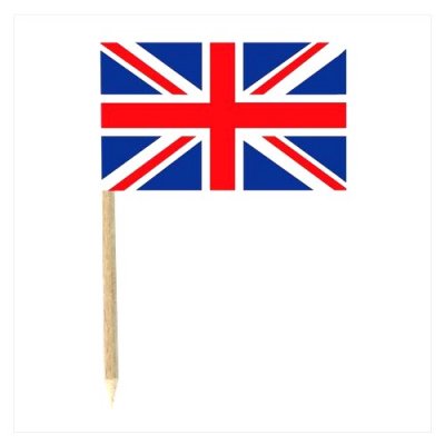 Marque-place mariage  - 144 mini drapeaux Grande-Bretagne : illustration