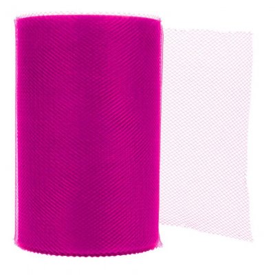 Tulle mariage  - Bande de tulle rose fuchsia 10 m : illustration