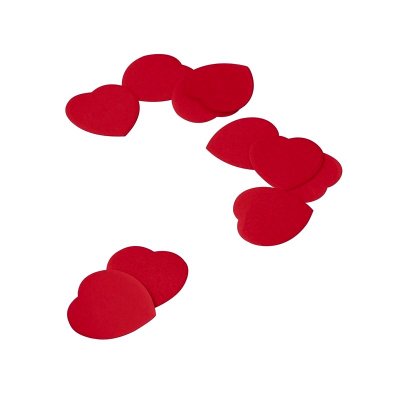 Dco de table Baptme  - Confettis coeur rouge en papier - 100 g : illustration