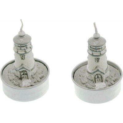 Dco de table Communion  - Bougies phare 6 cm - Lot de 2 : illustration