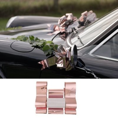 Accessoires De Mariage  - Kit Mariage Dcoration Voiture Rose Gold Mtallis  : illustration