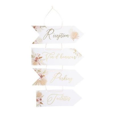 Decoration Mariage  - 4 flches directionnelles Coachella  : illustration