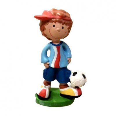 Figurines de Communion  - Sujet petit footballeur en rsine 6,6 x 3,5 x 2,2 ... : illustration