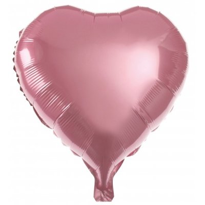 Mariage et Accessoires  - Ballon Mylar Aluminium Coeur 45cm Rose Nacr : illustration