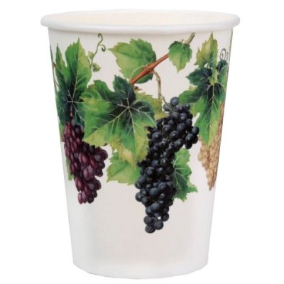 Vaisselle Jetable  - Gobelets en carton viticole 27 cl - Lot de 10 : illustration