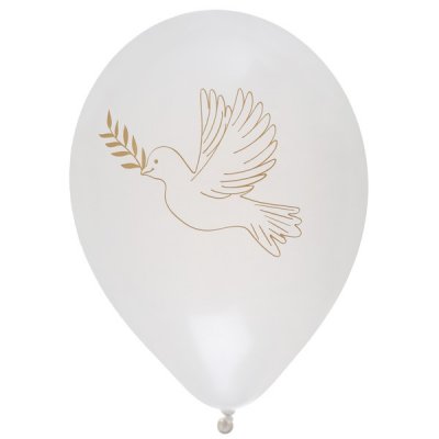 Dcoration de Salle de Mariage  - Ballon mariage colombe (lot de 8) : illustration