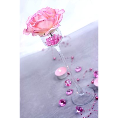 Mariage thme danse  - 100 Diamants rose pour deco de table mariage : illustration