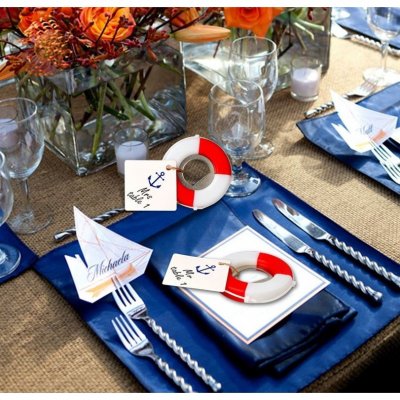 Decoration Mariage  - 10 Marque place Ouvre-bouteilles boue de sauvetage  : illustration