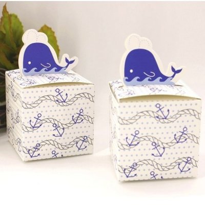 Boites de drages en carton  - 10 Boites  drages baleine  : illustration