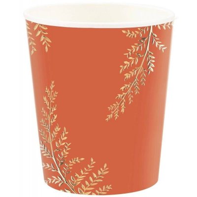 Dcoration de Table Mariage  -  8 Gobelets Terracotta festonns 200 ml : illustration