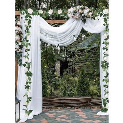 Fleurs dcoratives mariage  - Guirlande artificielle de pivoine - Plastique et polyester ... : illustration