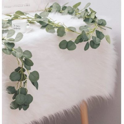 Dcoration de Table Mariage  - Guirlande deucalyptus artificiels verts 185 cm : illustration