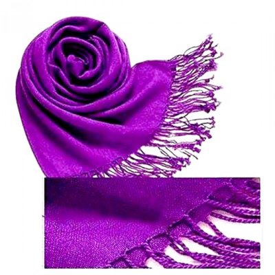 Accessoires De Mariage  - charpe en soie et pashmina pourpre 160 cm : illustration