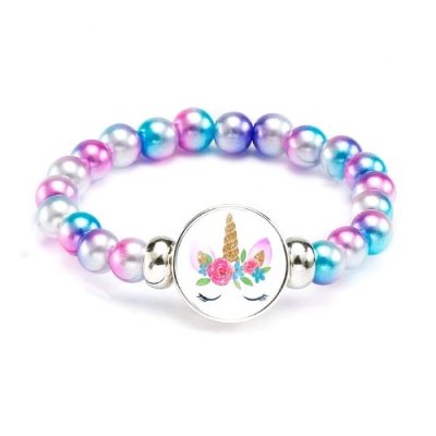 Bijoux de mariage : bracelets  - Bracelet elastique corne de licorne  : illustration