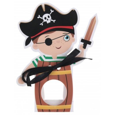 Boites de drages en carton  - 6 botes  drages en carton pirate  : illustration