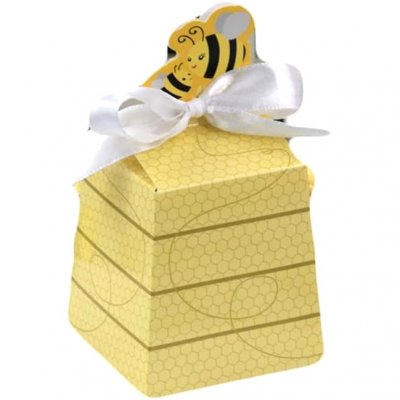 Boite de Dragées  - 10 Boîtes à dragées en carton abeille  : illustration