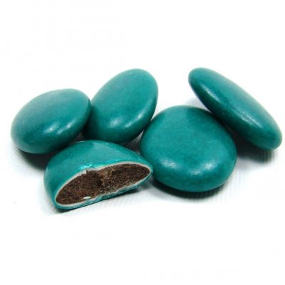 Drages au chocolat  - Drage au chocolat 71% couleur vert empire 250 gr : illustration