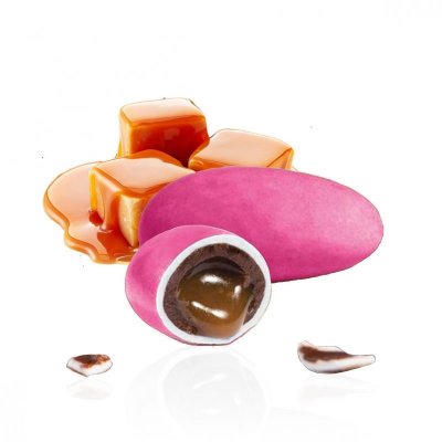 Drages  - Drages caramel beurre sal et chocolat 250g - Fuchsia : illustration